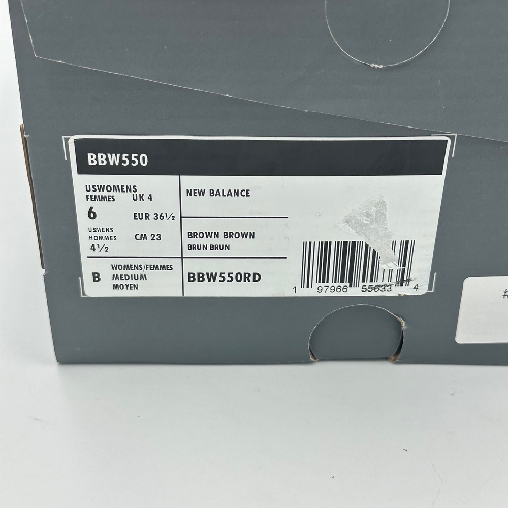 New Balance 550 Brown Suede Shoe BBW550RD Neutral Minimal Streetwear Women 6 NIB - Picture 12 of 12